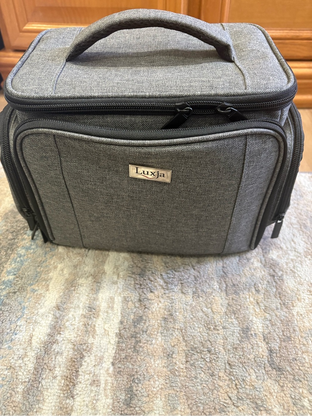 Luxja Gray Bag with Top Handle for the Cricut Joy.